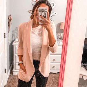 FRENCH MAUVE 3/4 sleeve blush jacket